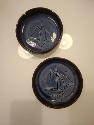 Ceramic ashtray from Sifnos, new, handmade, set of 2