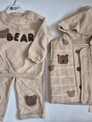 Cotton Baby Boy Clothing Set Three Pieces with Bears New