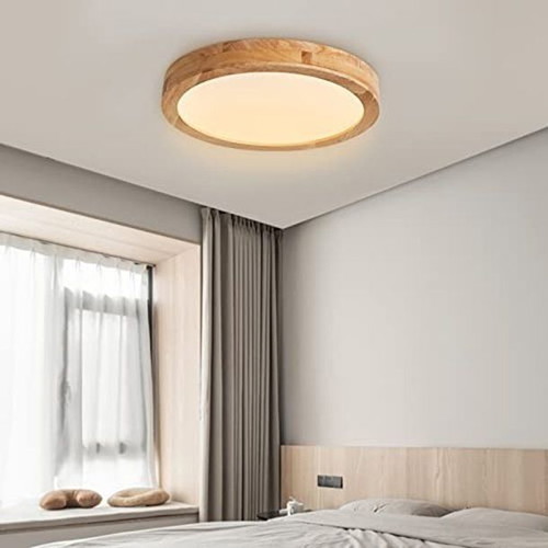 Baerolc LED ceiling light 20 W, 3000 K, wooden frame, like new
