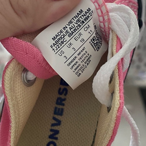 Baby Converse All Star No 19 pink color, new