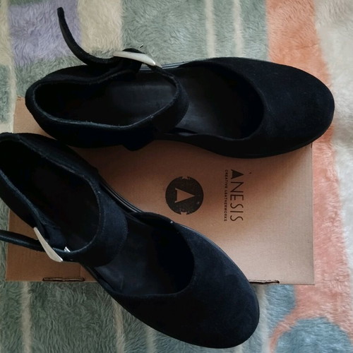 Mary Janes Anesis leather suede size 38 new black