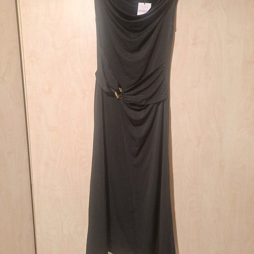 Black midi dress Sinsay with gold detail new