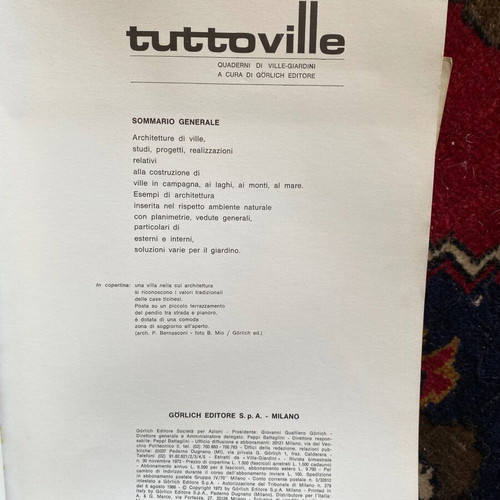 Tuttoville magazine used, 2 issues 1970, Italian architecture and design