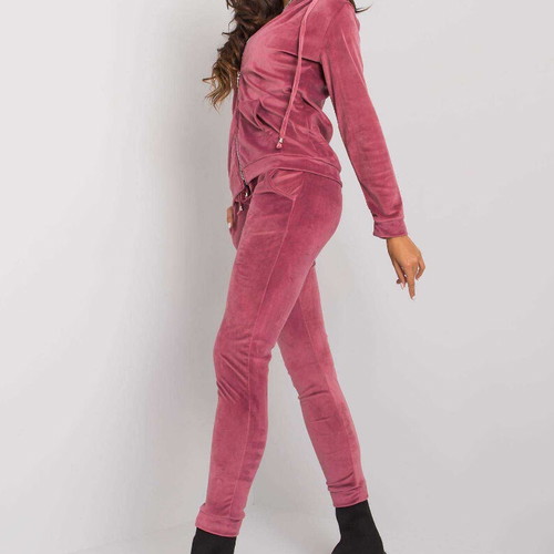 Women's plush tracksuit set new, size 48, dusty rose