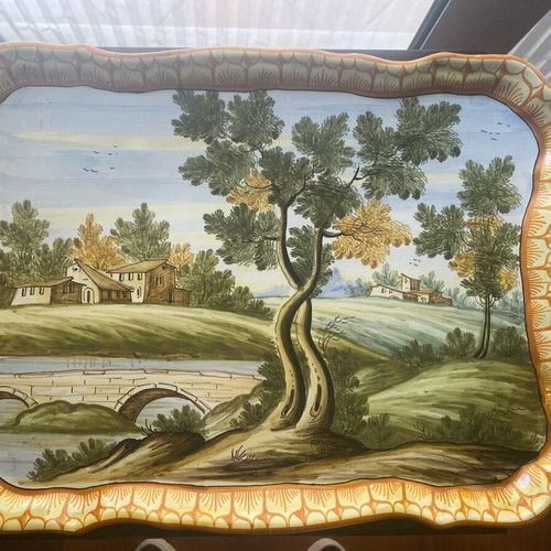 Castillo Italian porcelain serving tray hand painted like new