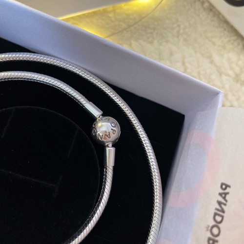 Pandora necklace with snake chain new, 45 cm length, 925 silver