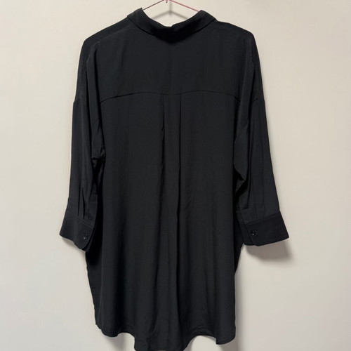 Silk oversize blouse Kokoon used, black, size XS–S