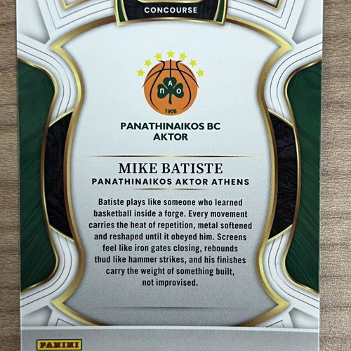2025-26 Panini Select Euroleague Basketball Mike Batiste card like new