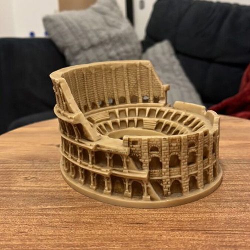 Colosseum of Rome souvenir made of terracotta used