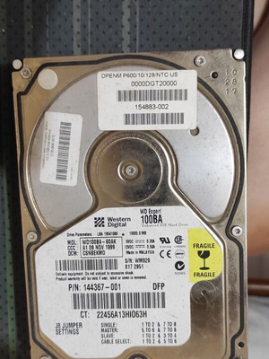 Western Digital WD Expert 100BA 10GB IDE PATA hard drive, 1999