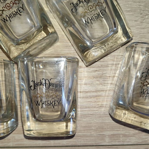 Jack Daniel's vintage shot glass set of 9, like new