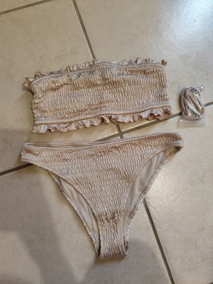 H&M Gold Bikini new, size S