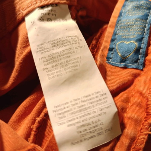 Please Italian orange jeans size M used