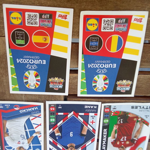 UEFA Euro 2024 Topps football sticker pack, 14 cards