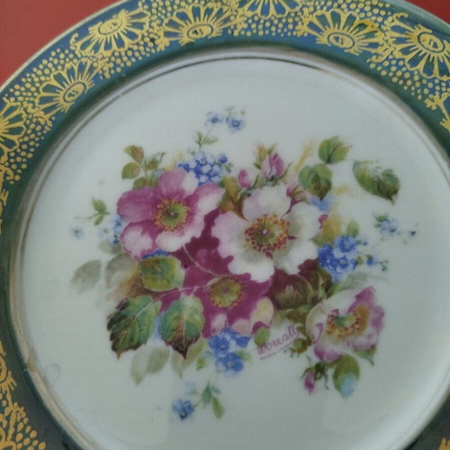 Rosenthal Thomas Bavaria vintage dessert plates, gold encrustation