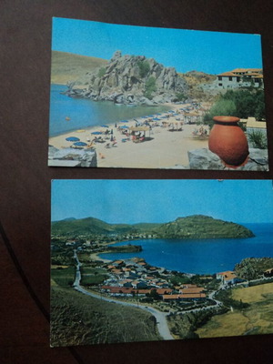 Limnos postcards used, set of 2