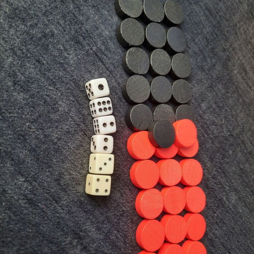 Wooden Backgammon and Checkers Set Travel Edition like new