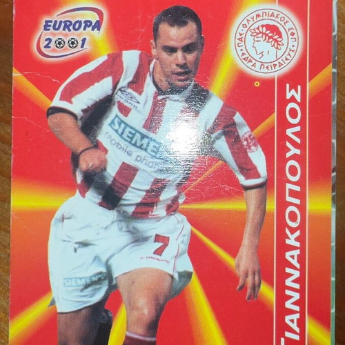 Football cards album, pack of seven, early 2000s