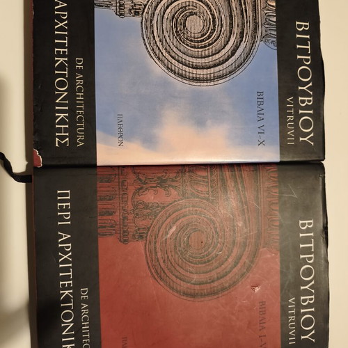 Vitruvius Peri Architektonikis, complete 2 volumes, Plethron editions