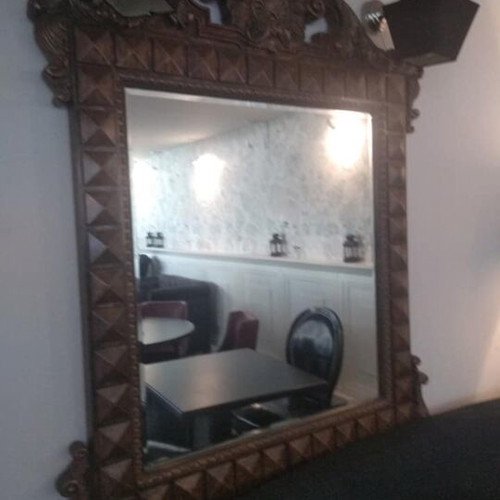Mirror with solid wood like new, antique