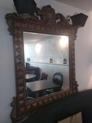 Mirror with solid wood like new, antique