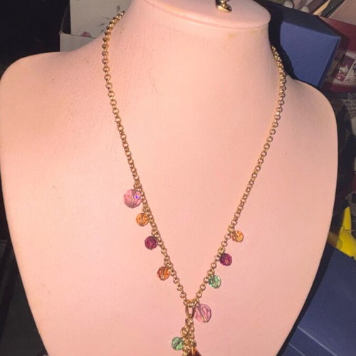 Swarovski vintage necklace gold color