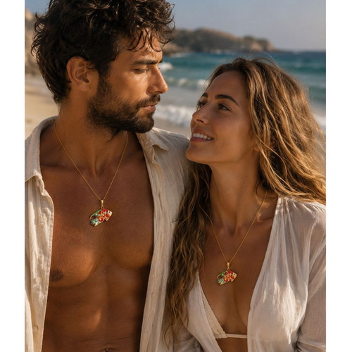 Handmade Unisex Necklace with Fish