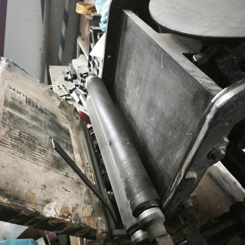 Typographic machine used, manual, vintage before 1950