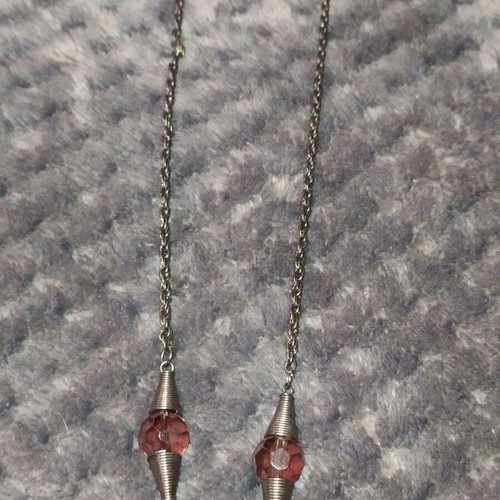 Gothic skull necklace with purple rhinestones