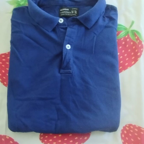 Pull & Bear Polo Shirt M like new, blue, 100% cotton