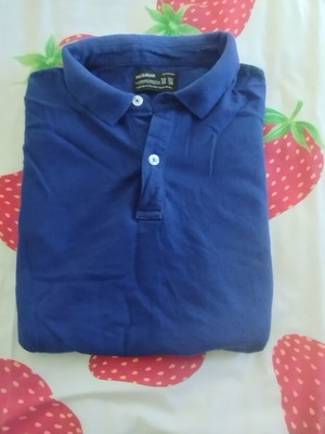 Pull & Bear Polo Shirt M like new, blue, 100% cotton