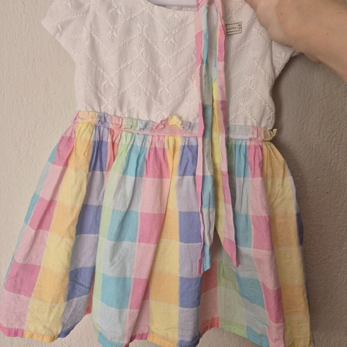 Baby dress 3-6 months summer with ribbon set like new, unworn