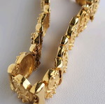 Gold bracelet 14 carat used, length 18.5cm