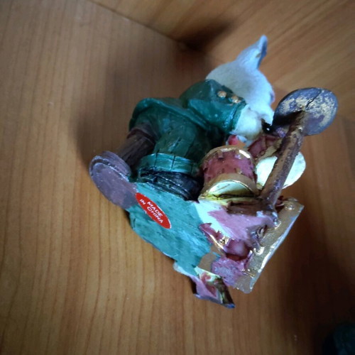 Decorative dog figure with drums like new