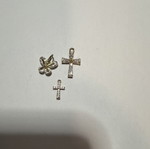 Cross pendants, gold color