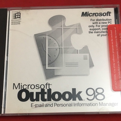 Microsoft Outlook 98 new, sealed with crack on case