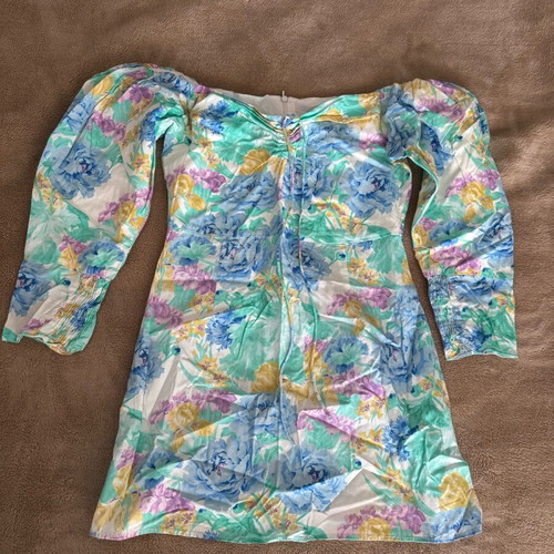 Floral mini dress Zara off shoulder like new, size M