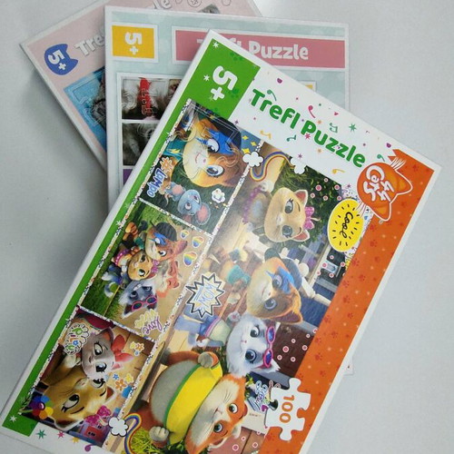 Trefl puzzle like new, set of 3 pieces for 5+ years