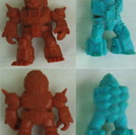 Teratomachoi figures used, complete lion and turtle without arms