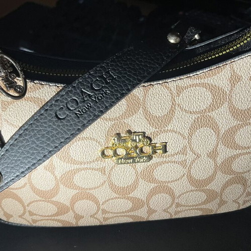 Coach handbag beige and black