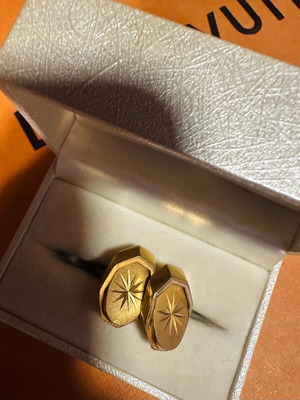 Винтидж позлатени маншетни копчета употребявани, около 50 години