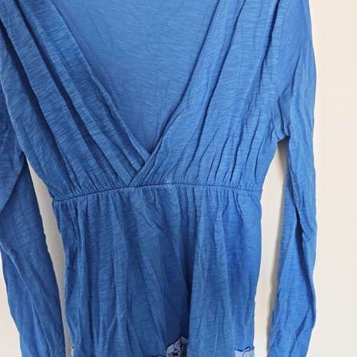 Paranoia long-sleeve blouse blue medium used, 100% cotton