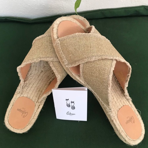 Castaner espadrilles new, size 41, gold Palmera oro claro