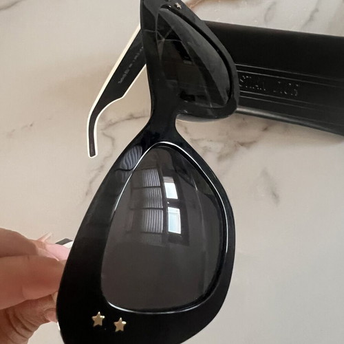 Dior PacificB3U40163 butterfly sunglasses, black with gold stars
