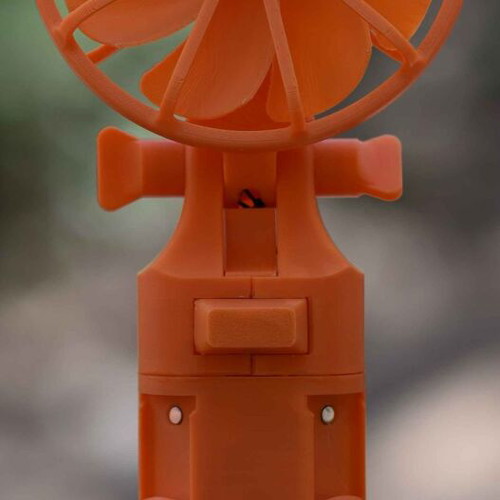 Portable handheld fan with 3 foldable supports, new, battery powered