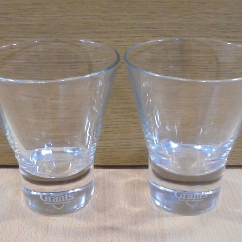 Grant's Scotch Whisky set of two promotional glasses used