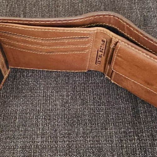 Camel Active men's leather wallet, brown, Team Spirit 1977