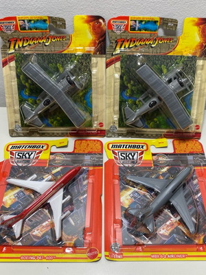 Matchbox Sky Busters collection of 4 airplanes Indiana Jones River Flyer Boeing 747 new