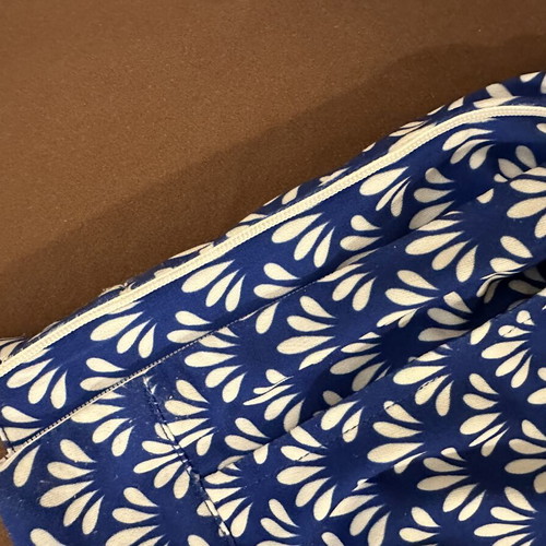 ANIS Collection printed wide-leg pants like new, blue and white, size M