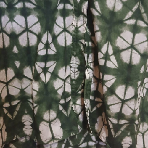 Zara printed tunic dress with geometric abstract die-dye pattern, size XL, like new